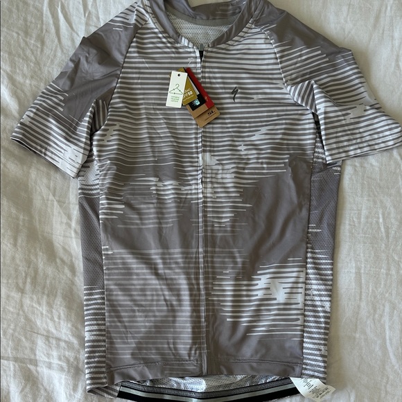 Specialized Men's Striped Gray Rash Guard - Picture 1 of 4